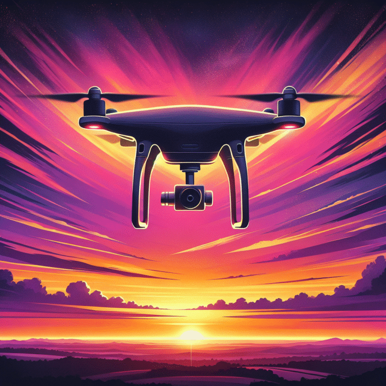 capturing sunsets with a drone